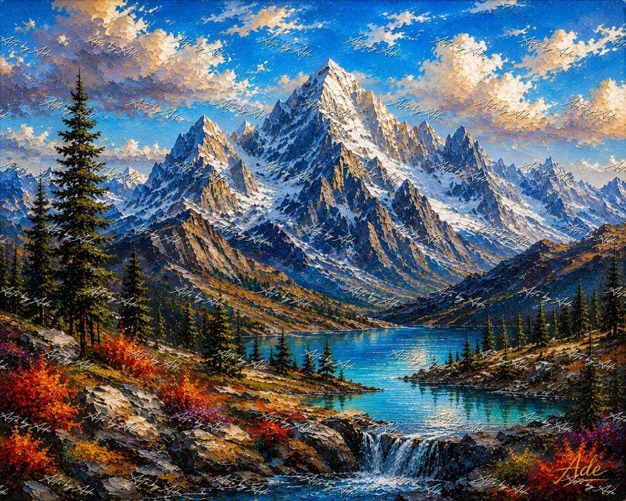 Alpine splendor under golden sun preview