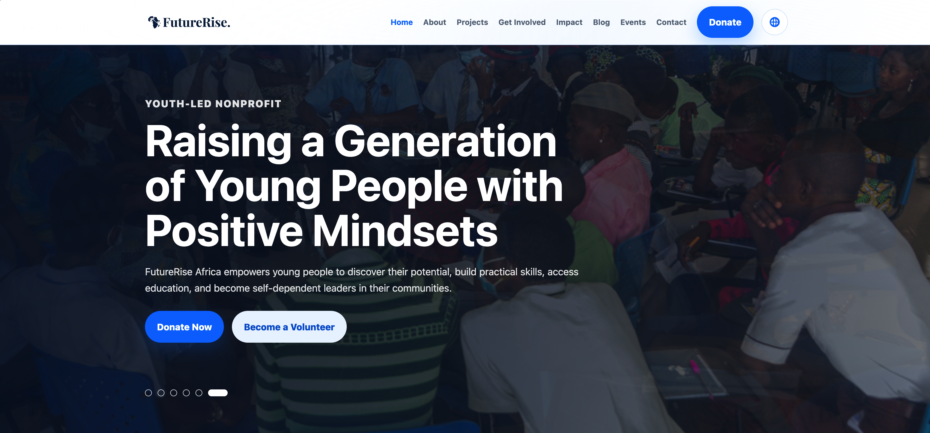 FutureRise Africa Website Rebranding
